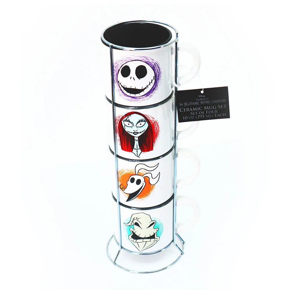 Disney Nightmare Before Christmas 4-Piece Tumbler Glass Set, 4 Count (Pack  of 1), 10oz Character Portraits 