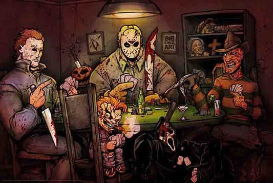 Big Chris - Slasher's Playing Poker Wall Decor Art Print Poster 24" x 36"