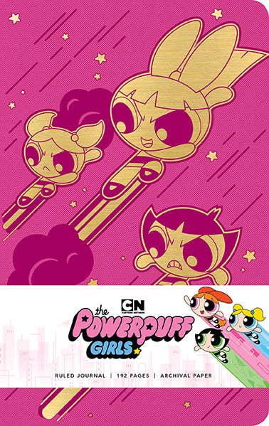 Cartoon Network's Powerpuff Girls Hardcover Ruled Journal Blossom Buttercup Bubbles