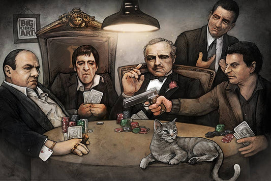 Big Chris - Gangster's Playing Poker Wall Decor Art Print Poster 24" x 36"