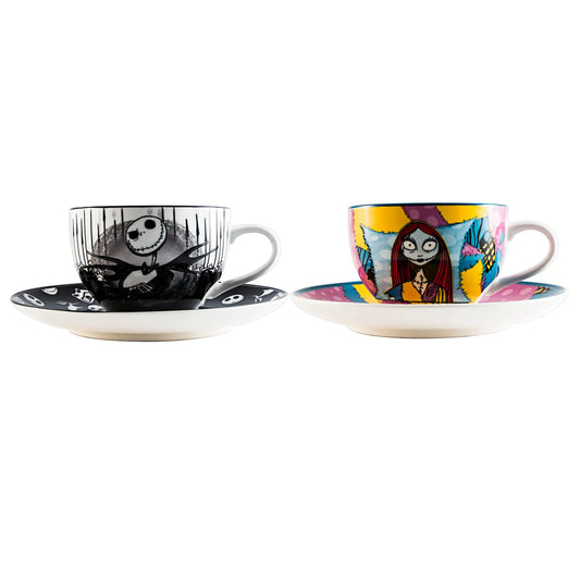 Tim Burton's The Nightmare Before Christmas Jack & Sally Tea Cup & Saucer Boxed Set