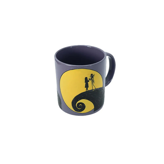 Tim Burton's The Nightmare Before Christmas 20oz Large Mug: Jack & Sally Textured Enamel