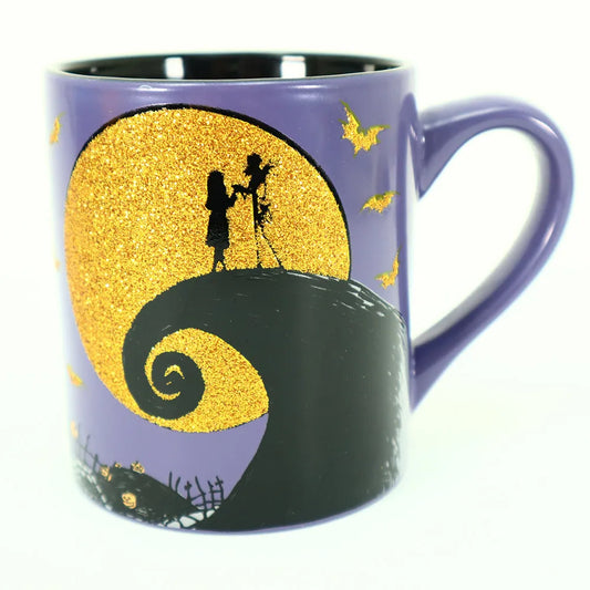 Tim Burton's The Nightmare Before Christmas 14oz Large Mug: Jack & Sally Sparkle Scene